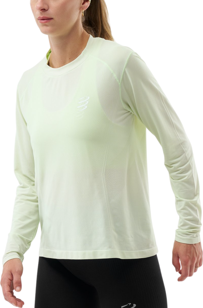 Tričko Compressport Performance Long Sleeve T-Shirt Zelené | atsw4955143, 0