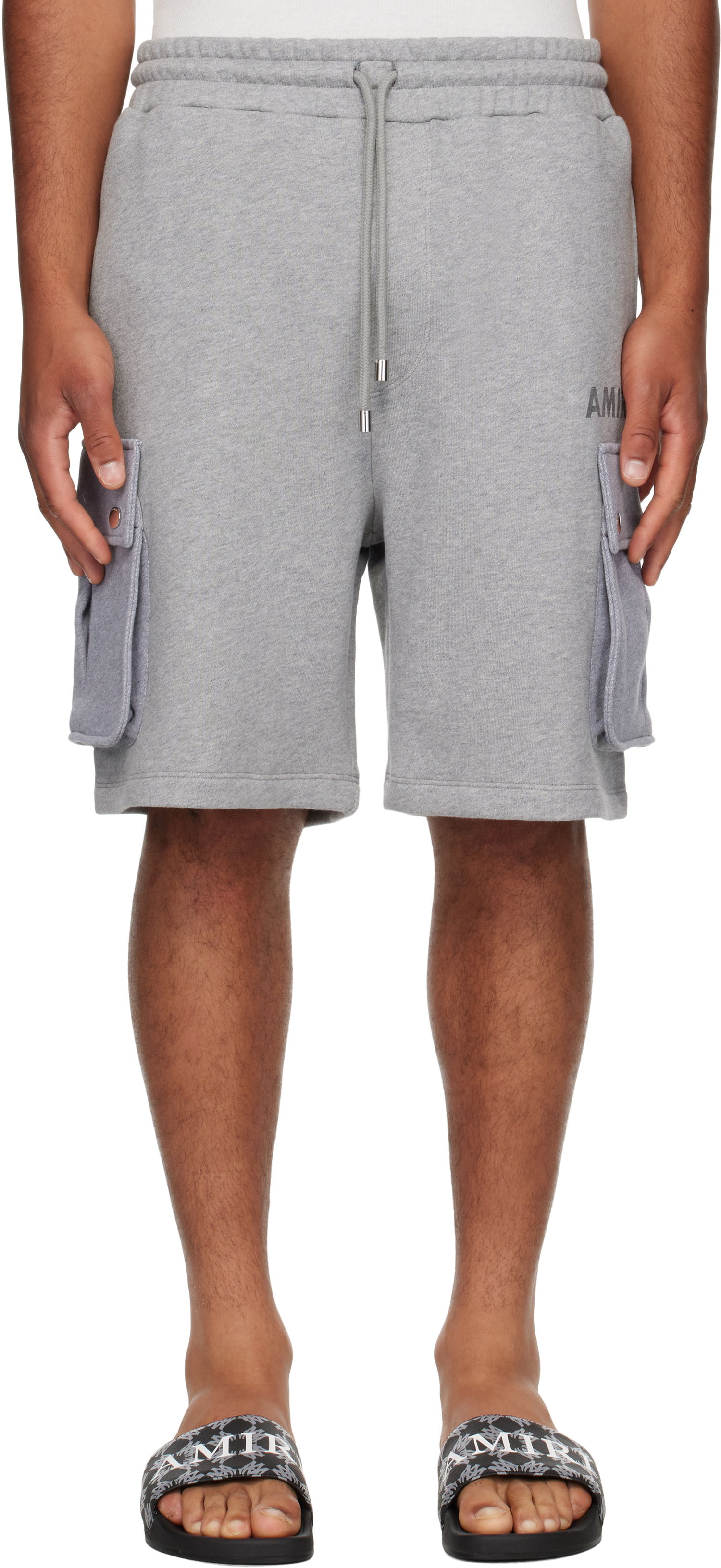 Šortky AMIRI AMIRI Stencil Cargo Shorts Šedá | AMJYSH1045, 0