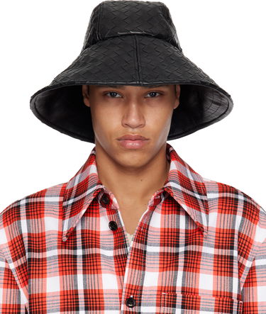 Klobúk Bottega Veneta Bottega Veneta Intrecciato Leather Bucket Hat Čierna | 821608V2JG01000, 0