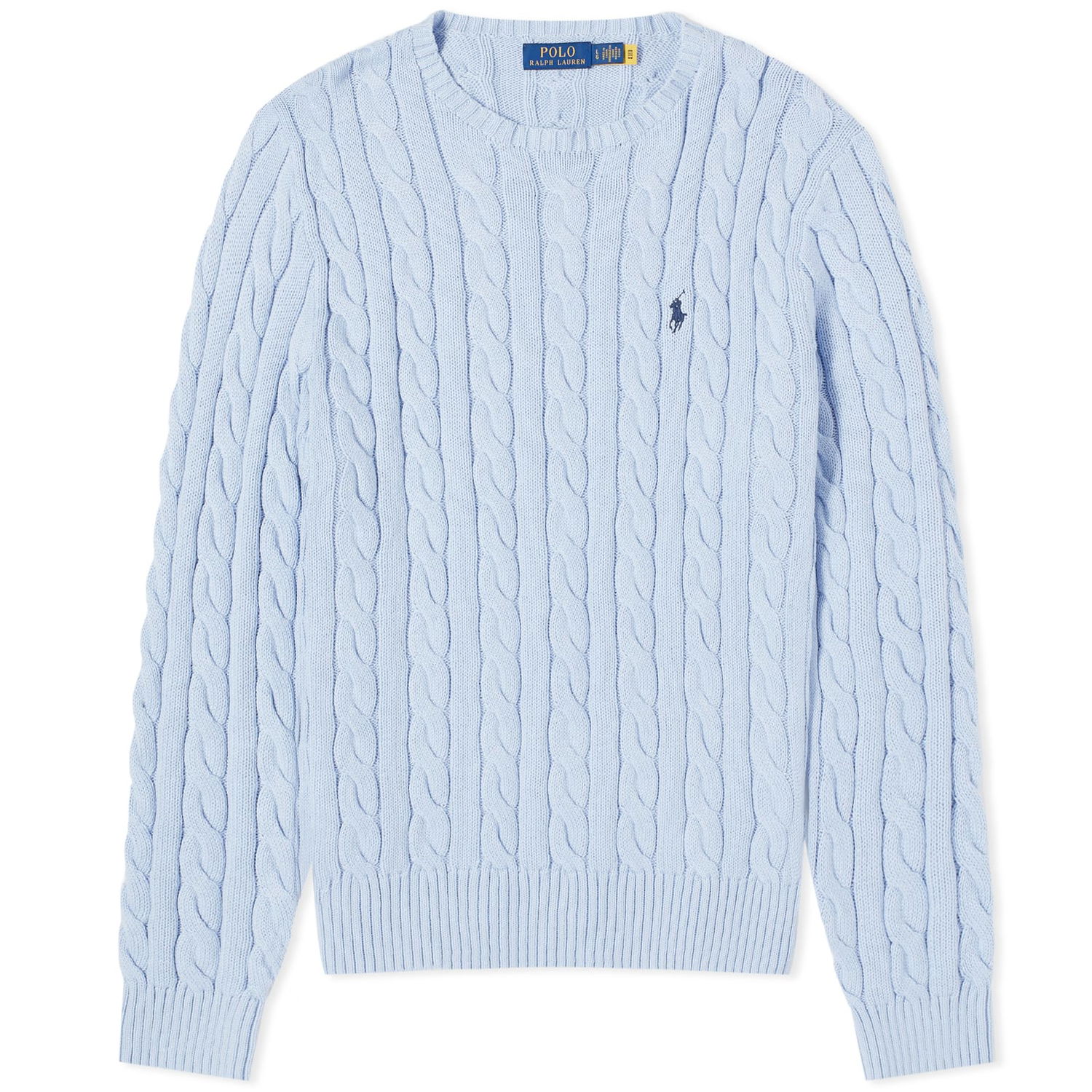 Sveter Polo by Ralph Lauren Cotton Cable Crewneck Modrá | 710775885503, 0