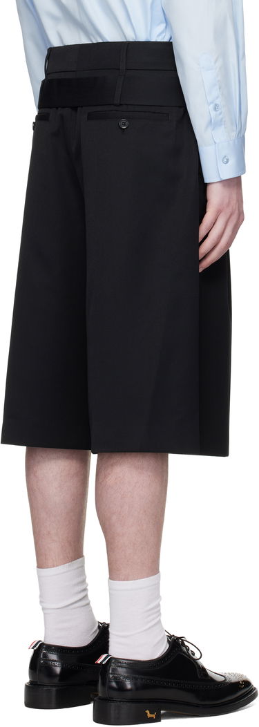 Šortky Simone Rocha Simone Rocha Wide Leg Multi Belt Loop Shorts Čierna | 4160 1217, 2