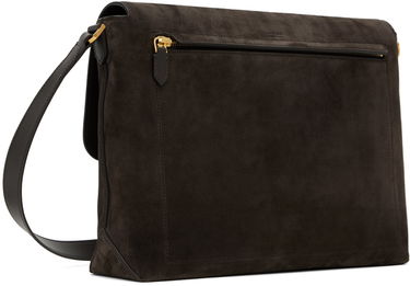 Taška cez rameno Tom Ford TOM FORD Suede Messenger Bag Hnedá | H0516-LCL323G, 2