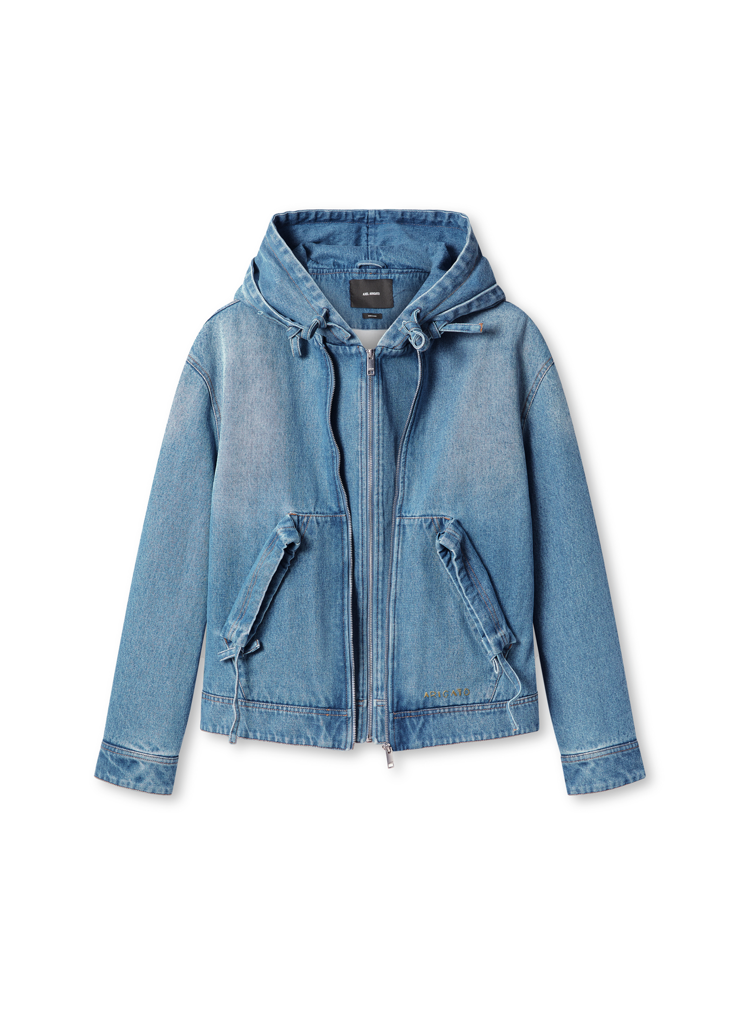 Bunda AXEL ARIGATO Reed Hooded Zip Denim Jacket Modrá | A3156001, 1