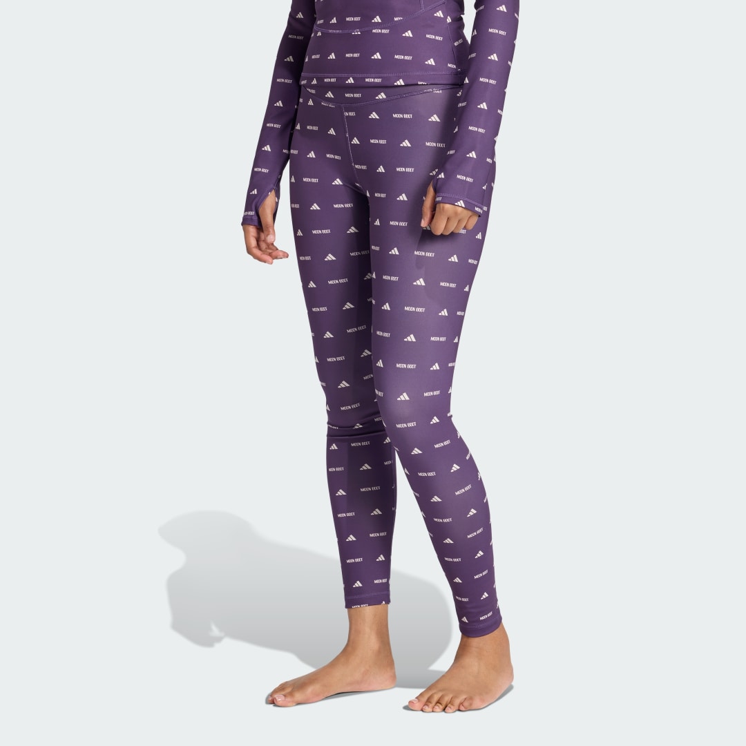 Legíny adidas Performance All-Over Print Leggings MOON BOOT Fialová | JM1102, 0