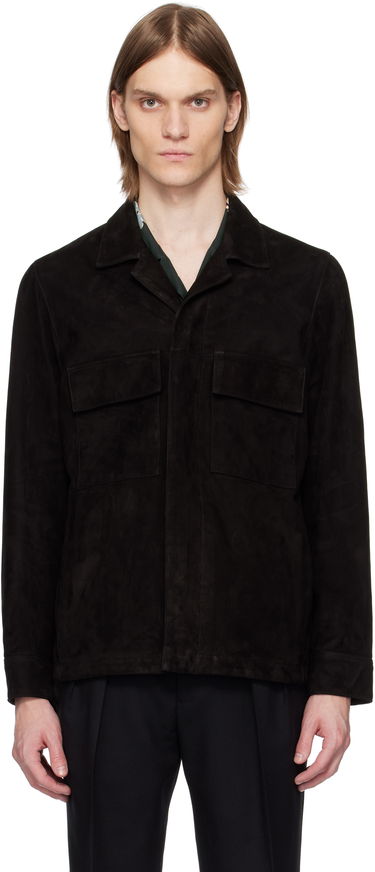 Bunda Paul Smith Paul Smith Casual-Fit Suede Jacket Čierna | M1R-147Z-P00040-79, 0
