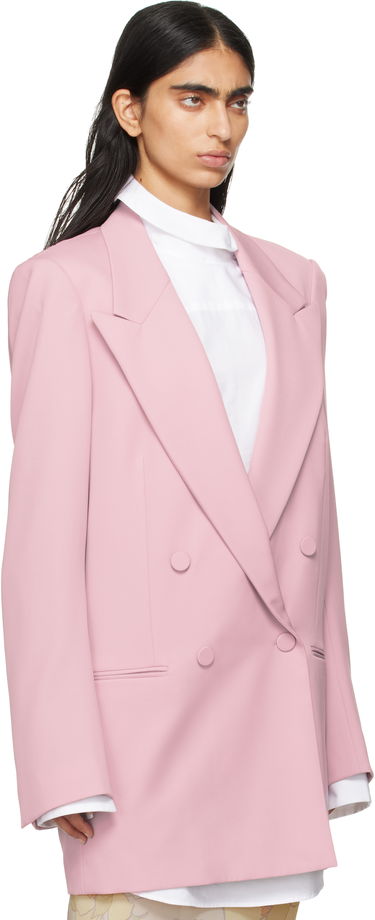 Kabáty Dries Van Noten Dries Van Noten Wool Double-Breasted Blazer Ružová | 242-010406-9146, 1
