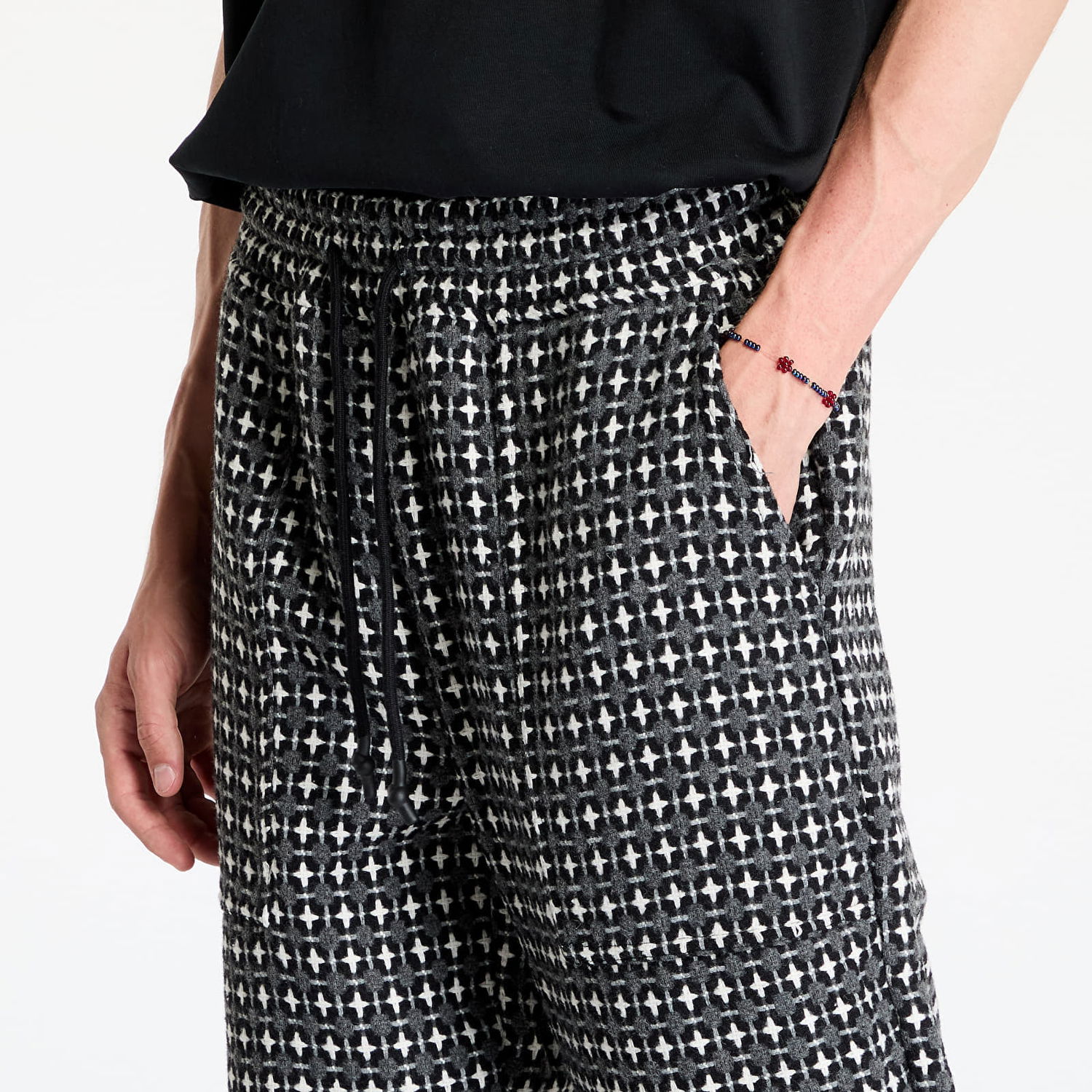 Nohavice Pleasures Cross Easy Pants Grey Šedá | P24F035 GREY, 1