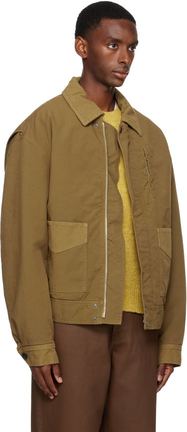 Bunda Dries Van Noten Dries Van Noten Collared Zip-Up Insulated Jacket Hnedá | 252-020577-2101, 4