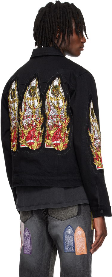 Bomber bunda Who Decides War Who Decides War Flame Glass Trucker Jacket Čierna | 1131280002SS25, 2