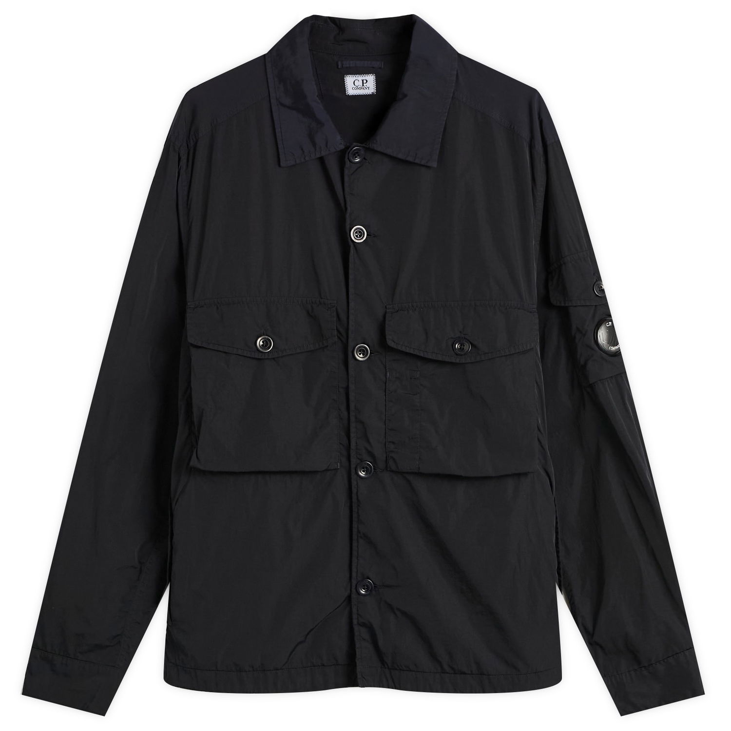 Košeľa C.P. Company C.P. Company Chrome-R Overshirt Čierna | 19CMOS087A-005904G-888, 0