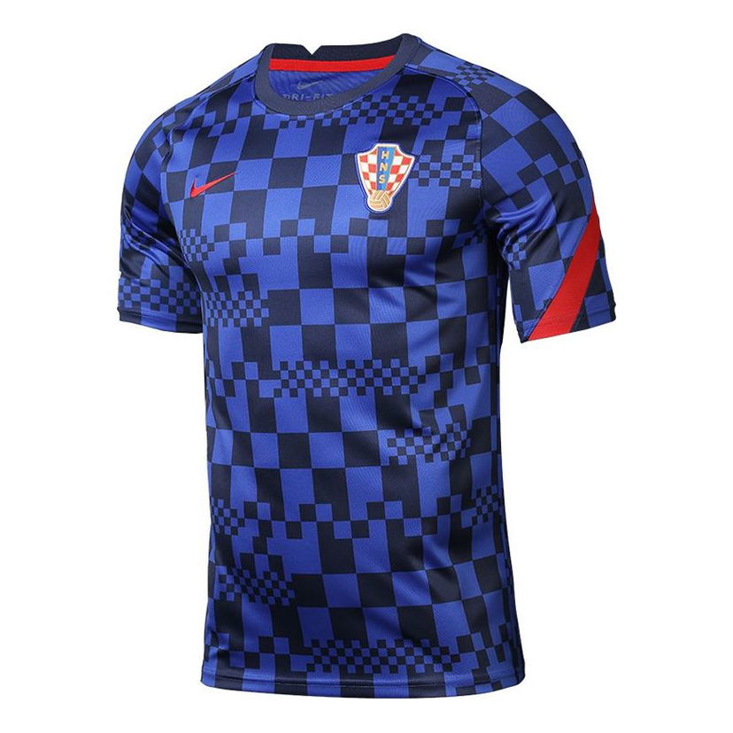 Dres Nike Croatia National Team Training Short Sleeve T-Shirt Modrá | CD2576-452