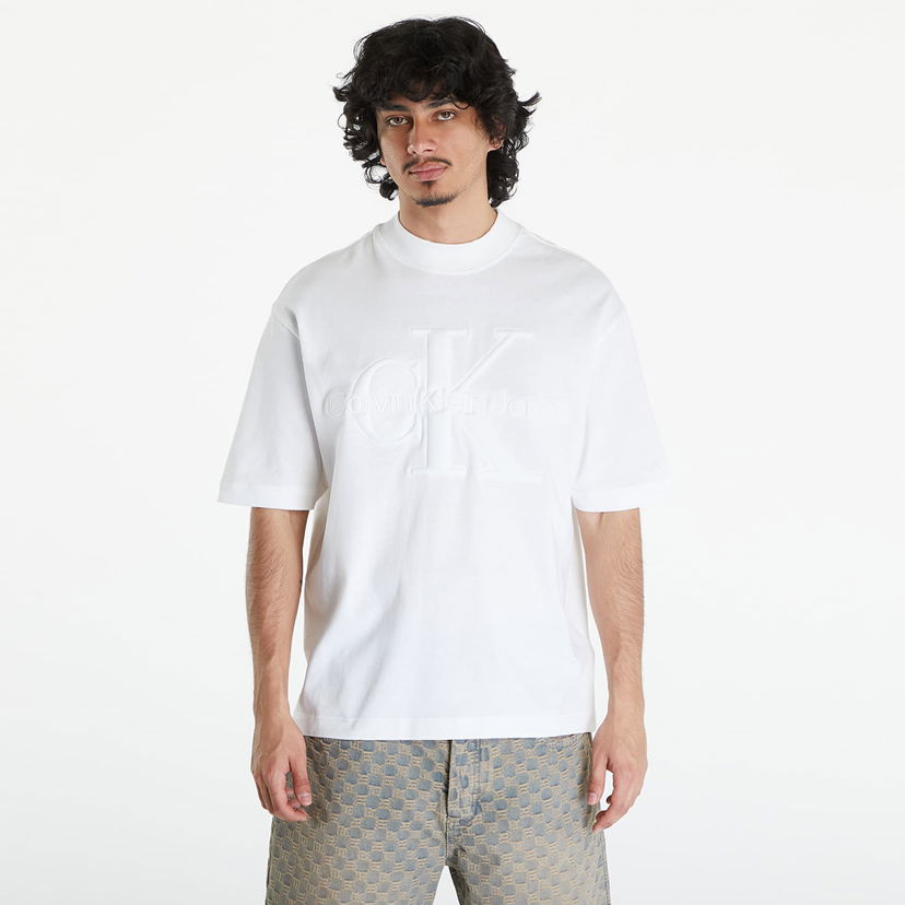 Tričko CALVIN KLEIN Premium Monologo Tee White Biela | J30J325210 YAF