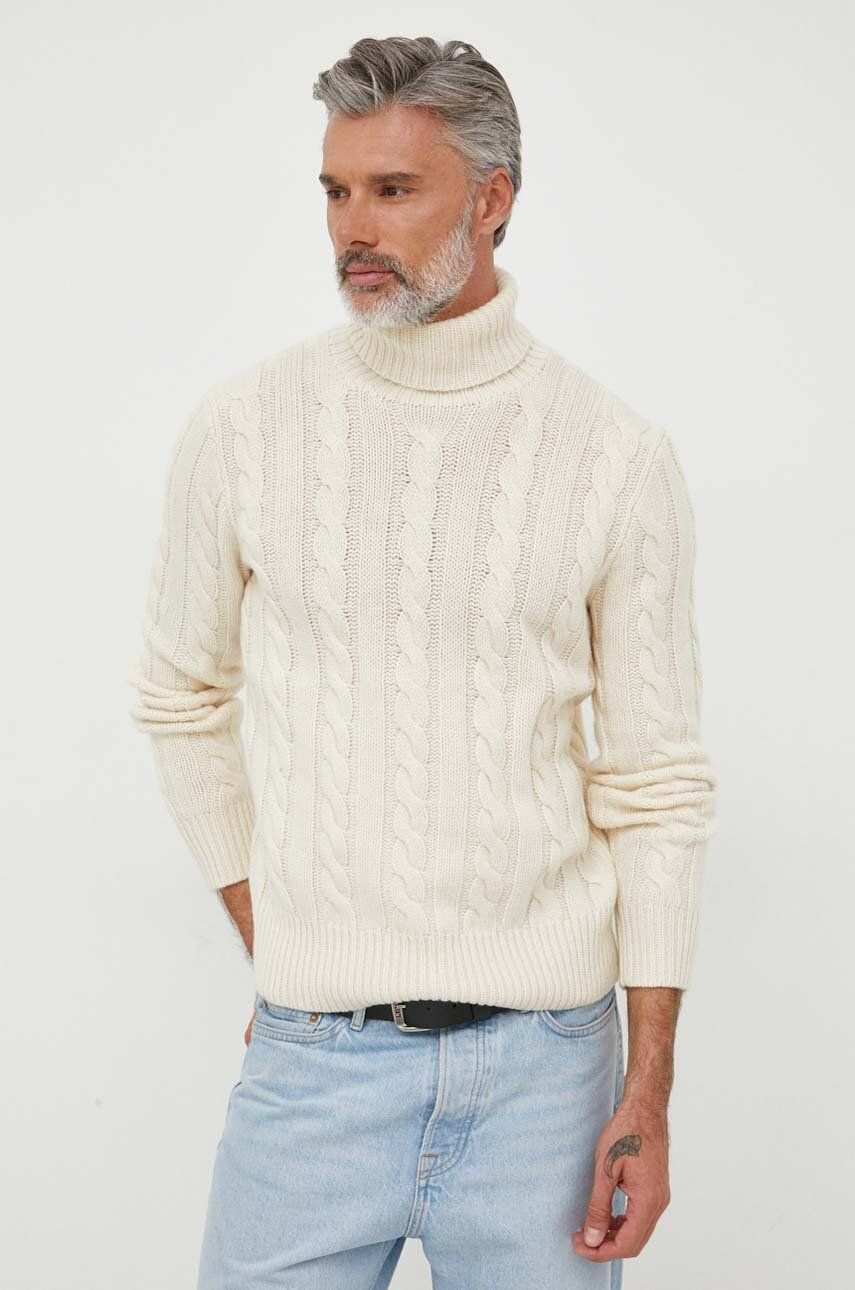 Sveter Polo by Ralph Lauren Cable-Knit Turtleneck Sweater Biela | 710917035, 0