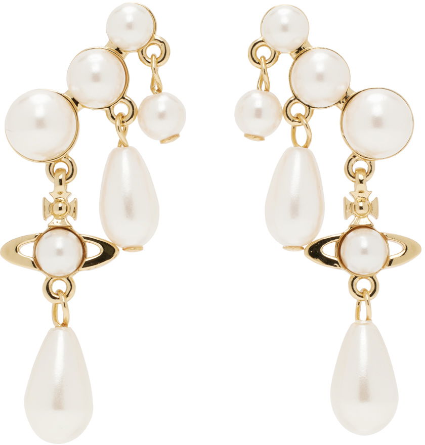 Náušnice Vivienne Westwood Vivienne Westwood Marybeth Pearl Drop Earrings Metalická | 6202015M-02R107-CN, 0