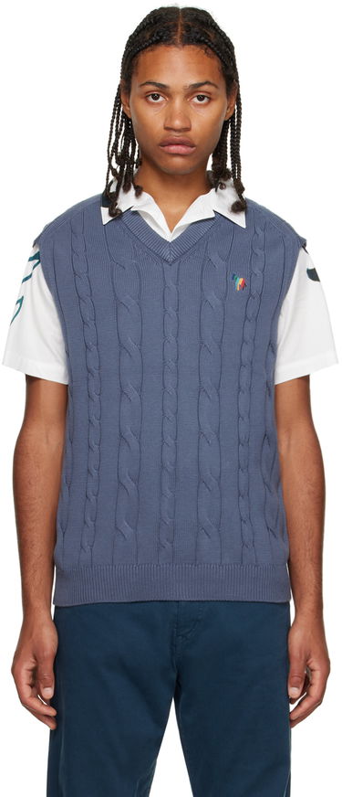 Sveter Paul Smith PS Paul Smith Cable Knit Vest Modrá | M2R-244YE-L21934-43, 0
