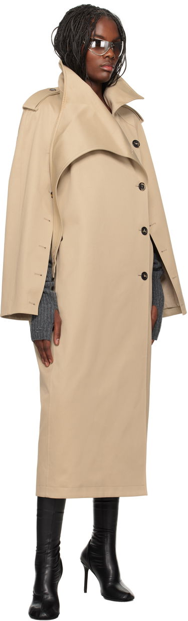 Trenčkot Courrèges Courrèges Long Oblique Trench Coat Béžová | 424CMA178CO0131, 4