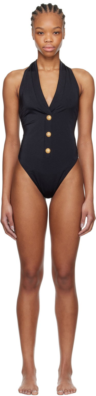 Plavky Balmain Balmain Buttons One-Piece Swimsuit Čierna | BKBUY2250, 0