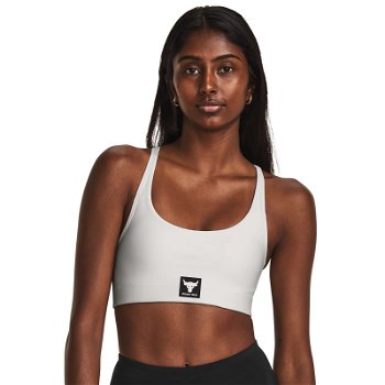 Under Armour Project Rock All Train Bra White Clay 1380181-114