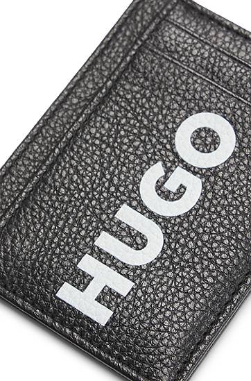 Peňaženka BOSS HUGO Grained Leather Card Holder Čierna | 50536071, 1