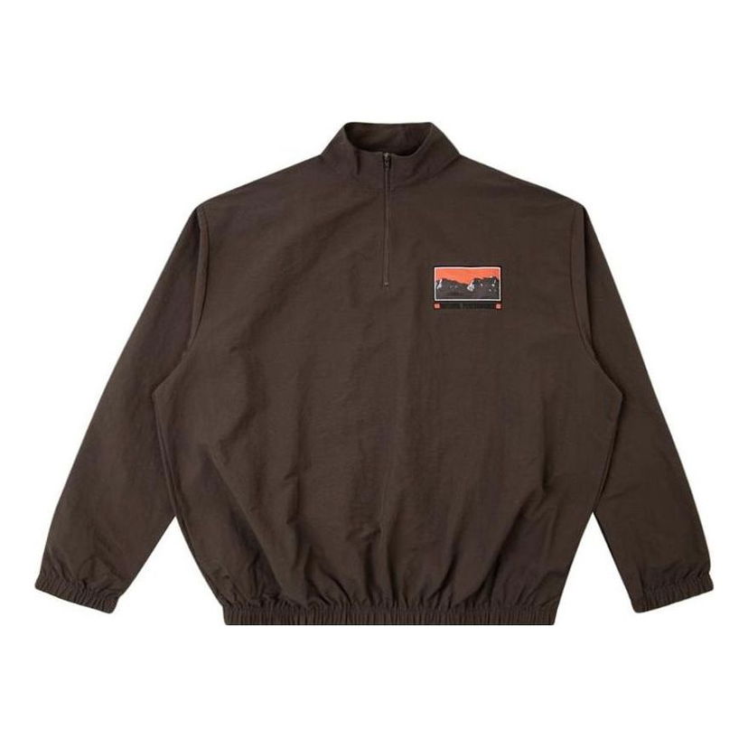 Vetrovka Cactus Jack by Travis Scott Travis Scott Cactus Trails Half-Zip Windbreaker Hnedá | CJNTOP12BROWN
