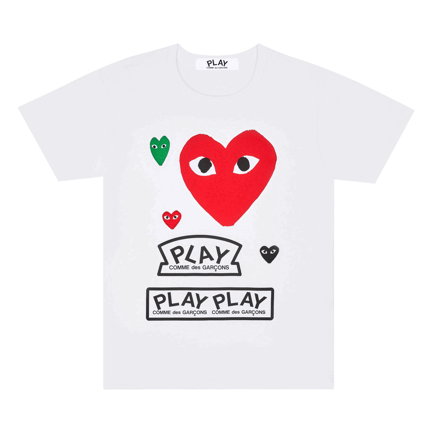 Tričko Comme des Garçons PLAY Multi Logo Short-Sleeve T-Shirt Biela | AZ T280 051 1, 0
