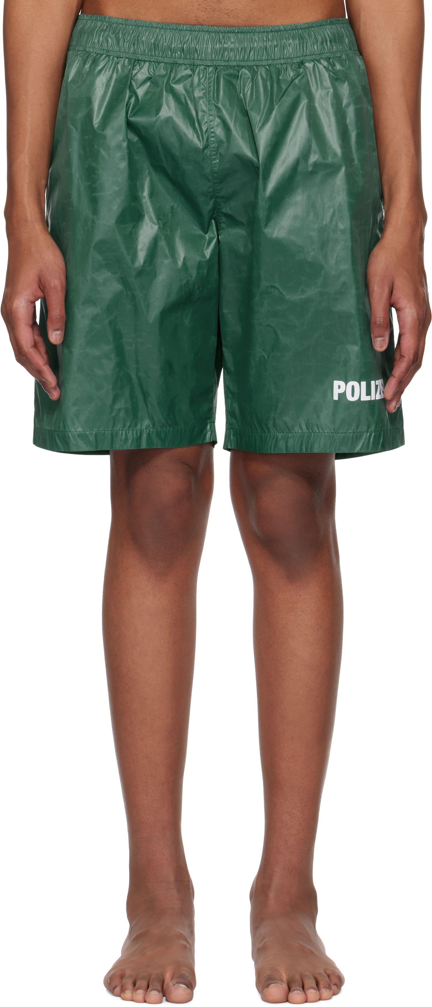 Plavky VETEMENTS Vetements Polizei Swim Shorts Zelené | MA66SW110E, 0