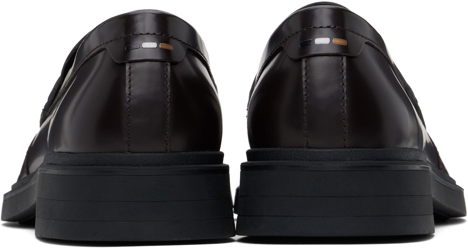 Tenisky a topánky BOSS BOSS Leather Penny Loafers Hnedá | 50536172, 1