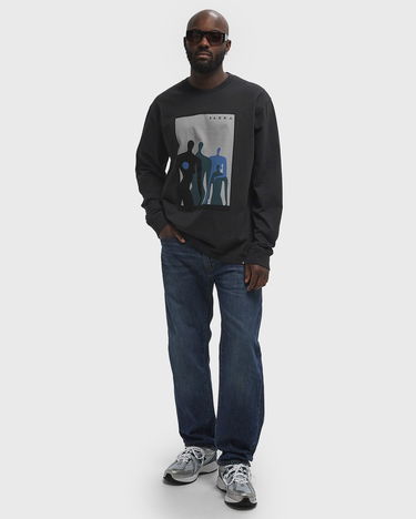 Tričko By Parra Visitors Long Sleeve T-Shirt Čierna | 53226, 2