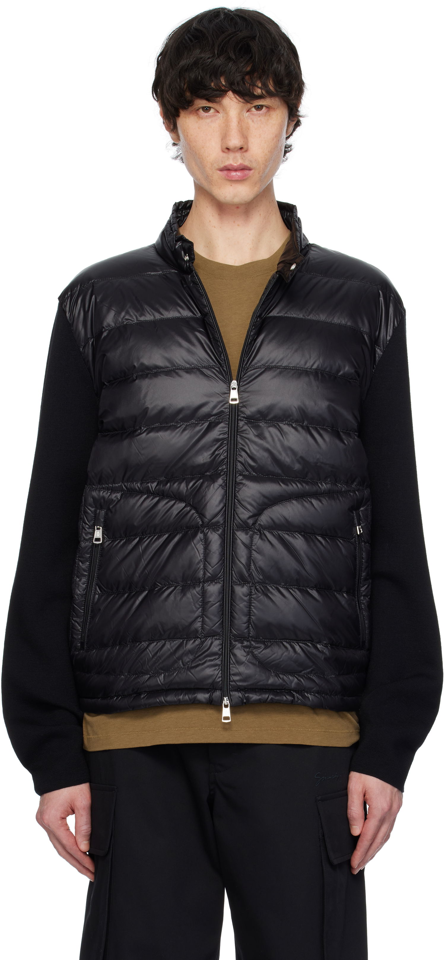 Prešívaná bunda Moncler Moncler Padded Zip-Up Jacket Čierna | K10919B00016M1131, 0