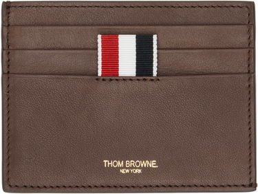 Peňaženka Thom Browne Thom Browne Soft Calf Leather Double Card Holder Hnedá | MAW031A-L0117, 0