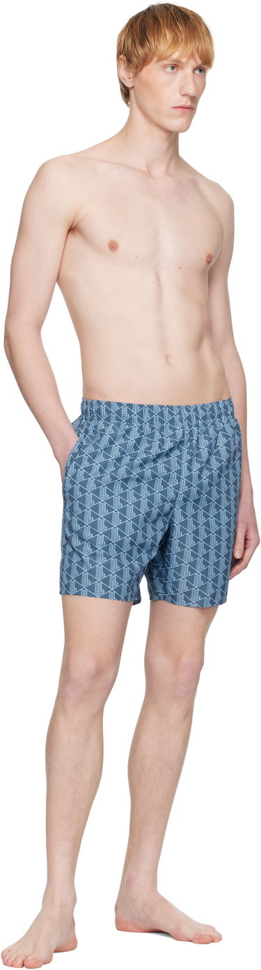 Plavky Lacoste Geometric Print Swim Shorts Modrá | MH9086-HGI, 3