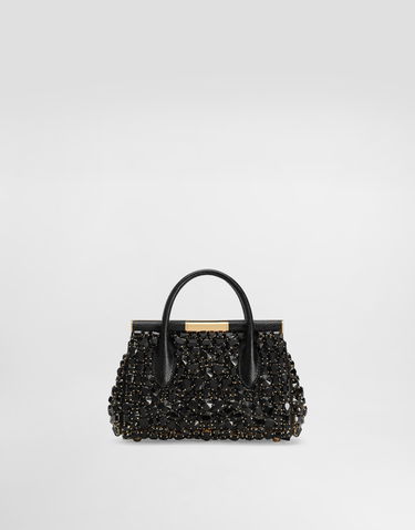 Kabelka Dolce & Gabbana Dolce & Gabbana Mini Marlene Iguana-Print Calfskin Handbag Čierna | BB7744AJ6798S485, 3