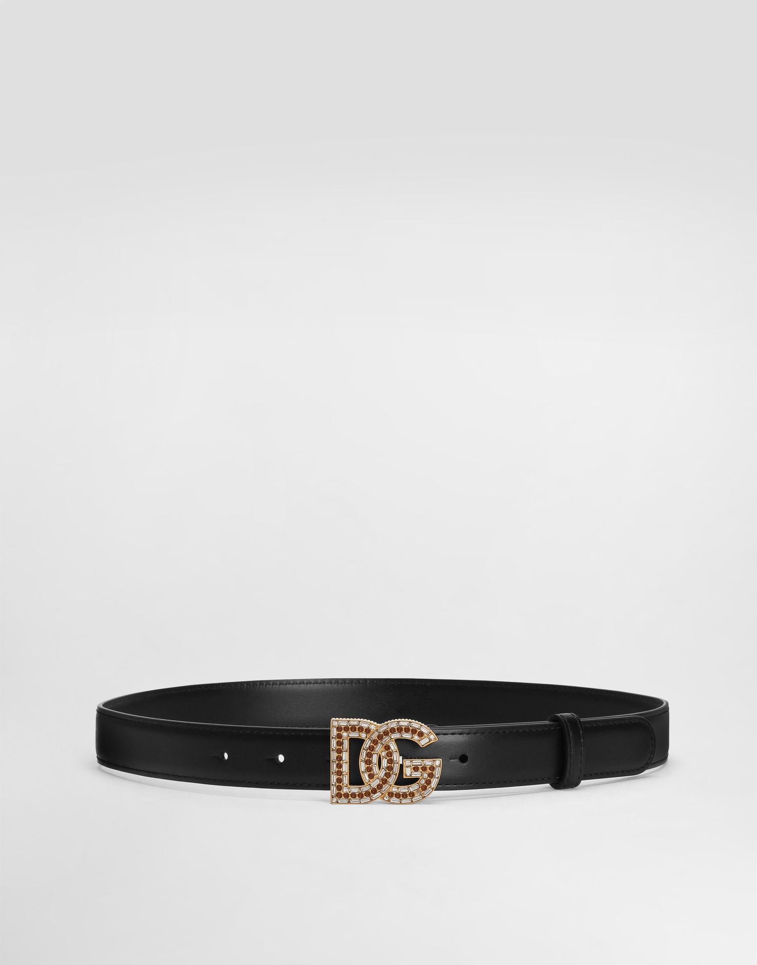 Opasok Dolce & Gabbana Calfskin Belt With Dg Logo 65 Čierna | BE1682AW57680999, 0