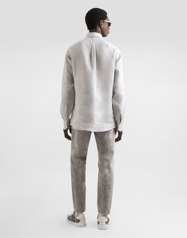 Košeľa Dolce & Gabbana Dolce & Gabbana Martini Linen Shirt Šedá | G5MM4ZGJ662S8290, 2