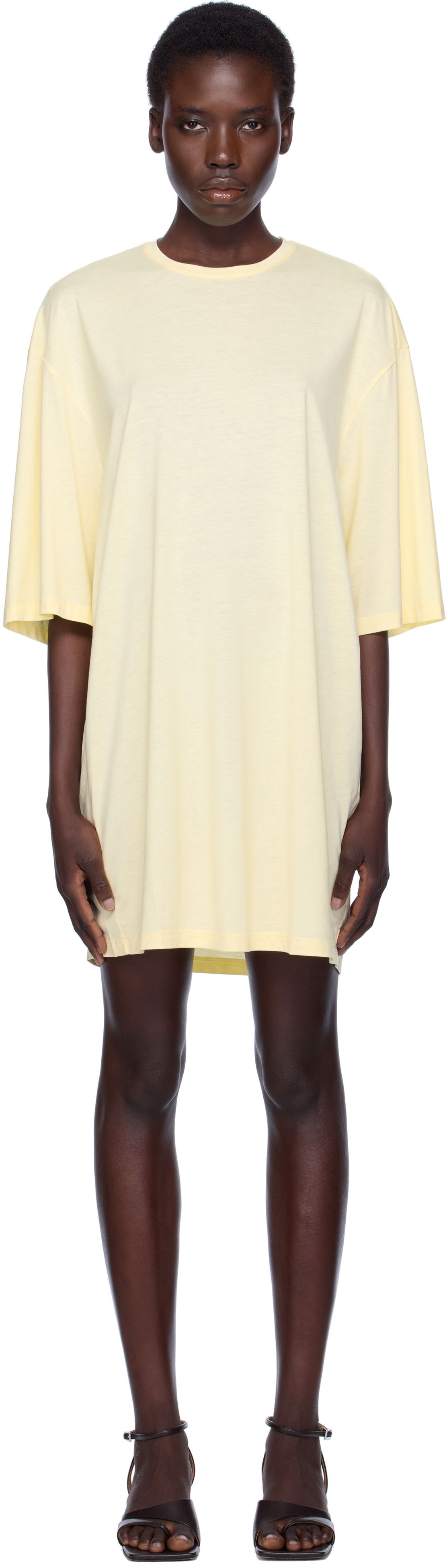 Šaty TOTEME TOTEME Relaxed Tee Minidress Žltá | 253-WRT0594-FB0419, 0