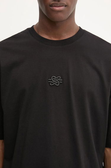Tričko Filling Pieces Filling Pieces Boxy Embroidered T-Shirt Čierna | 74413791861, 6