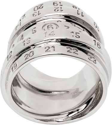 Prsteň Maison Margiela MM6 Maison Margiela Silver-Tone Numeric Ring Metalická | SM6UQ0102 P6627, 0