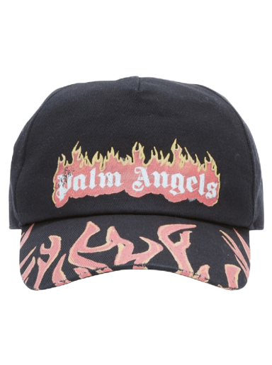 Šiltovka Palm Angels Burning Logo Baseball Cap Čierna | PMLB076F22FAB0011025