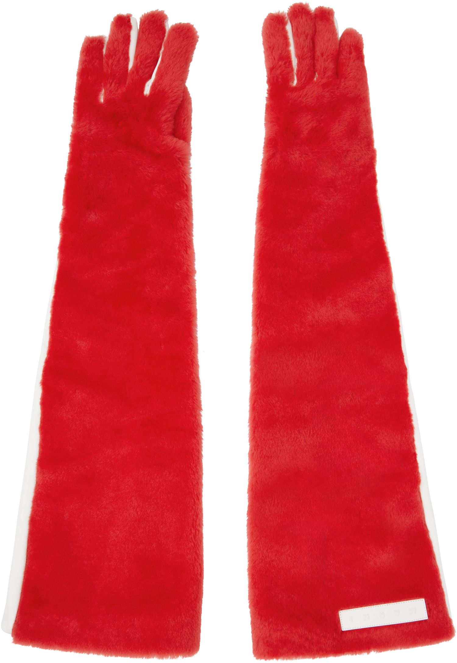 Rukavice Marni Marni Long Faux-Fur Gloves Červená | GNMC0052X0 ULM121, 0