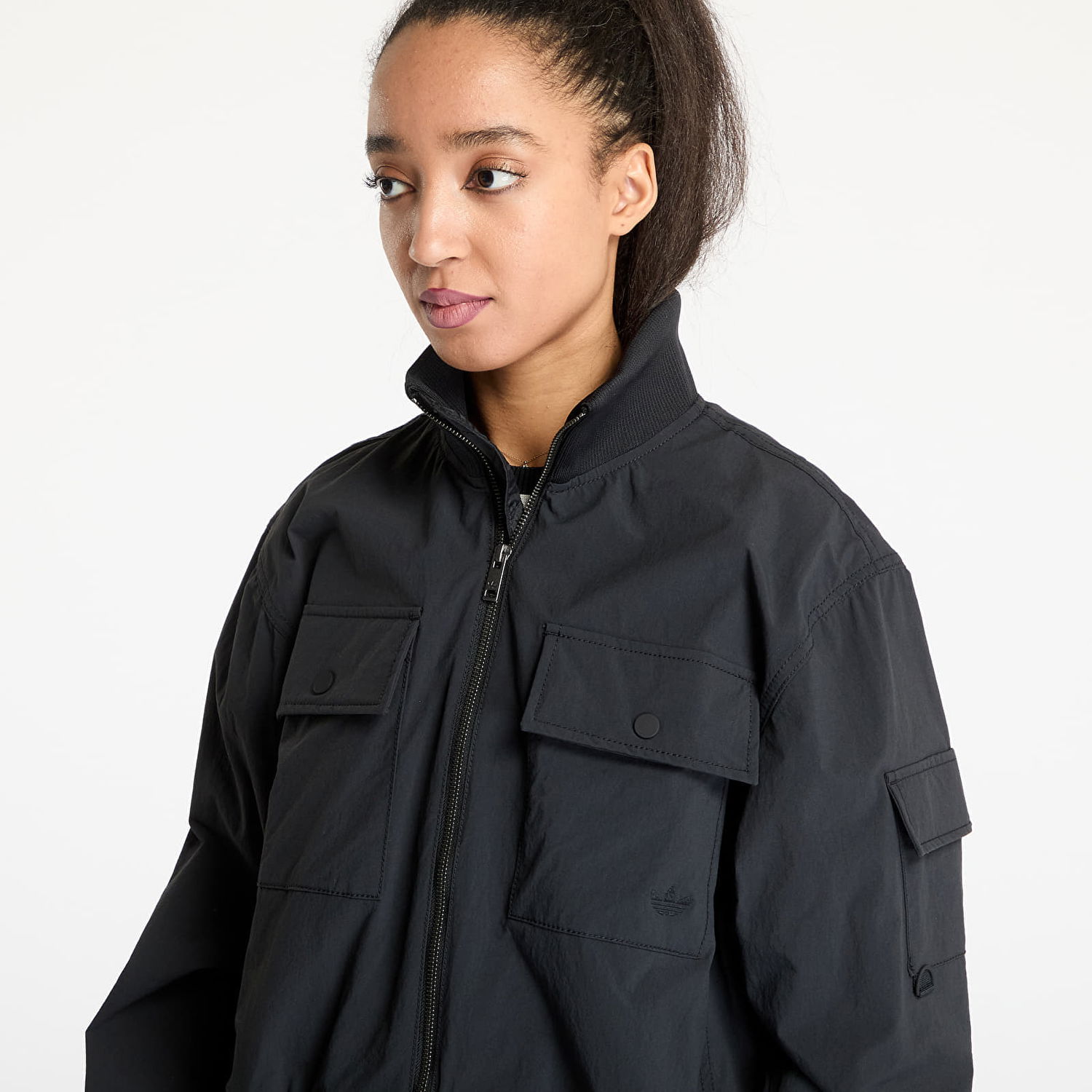 Bomber bunda adidas Originals Premium Essentials Woven Jacket Čierna | JD4792, 1