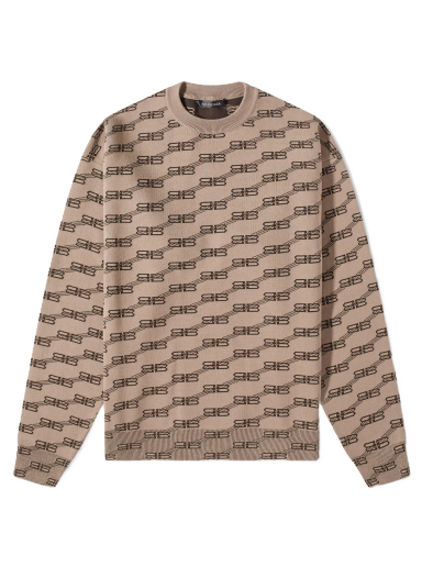 Sveter Balenciaga Monogrammed Crew Knit Hnedá | 733859-T3253-9378