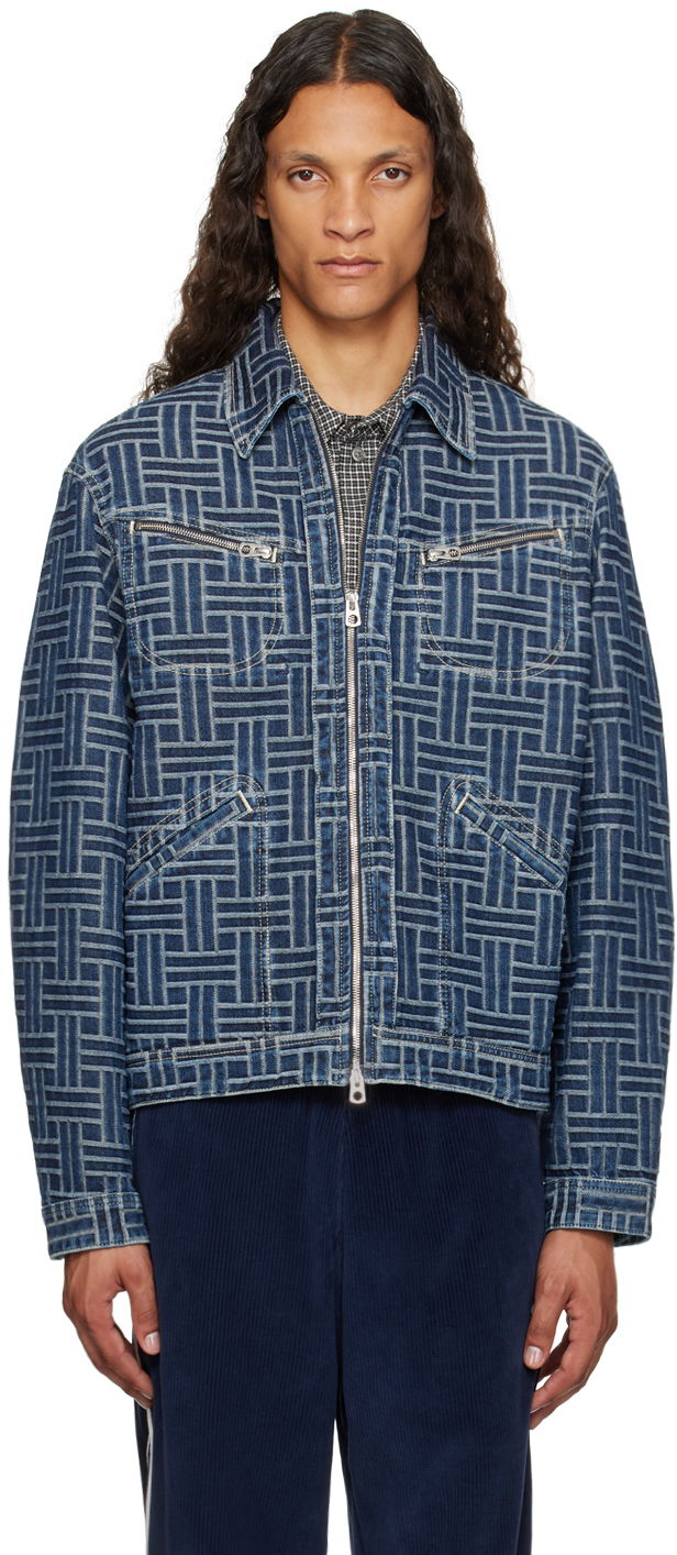 Bunda KENZO Blue Paris ' Weave' Denim Jacket Modrá | FE65DV3106J2, 0
