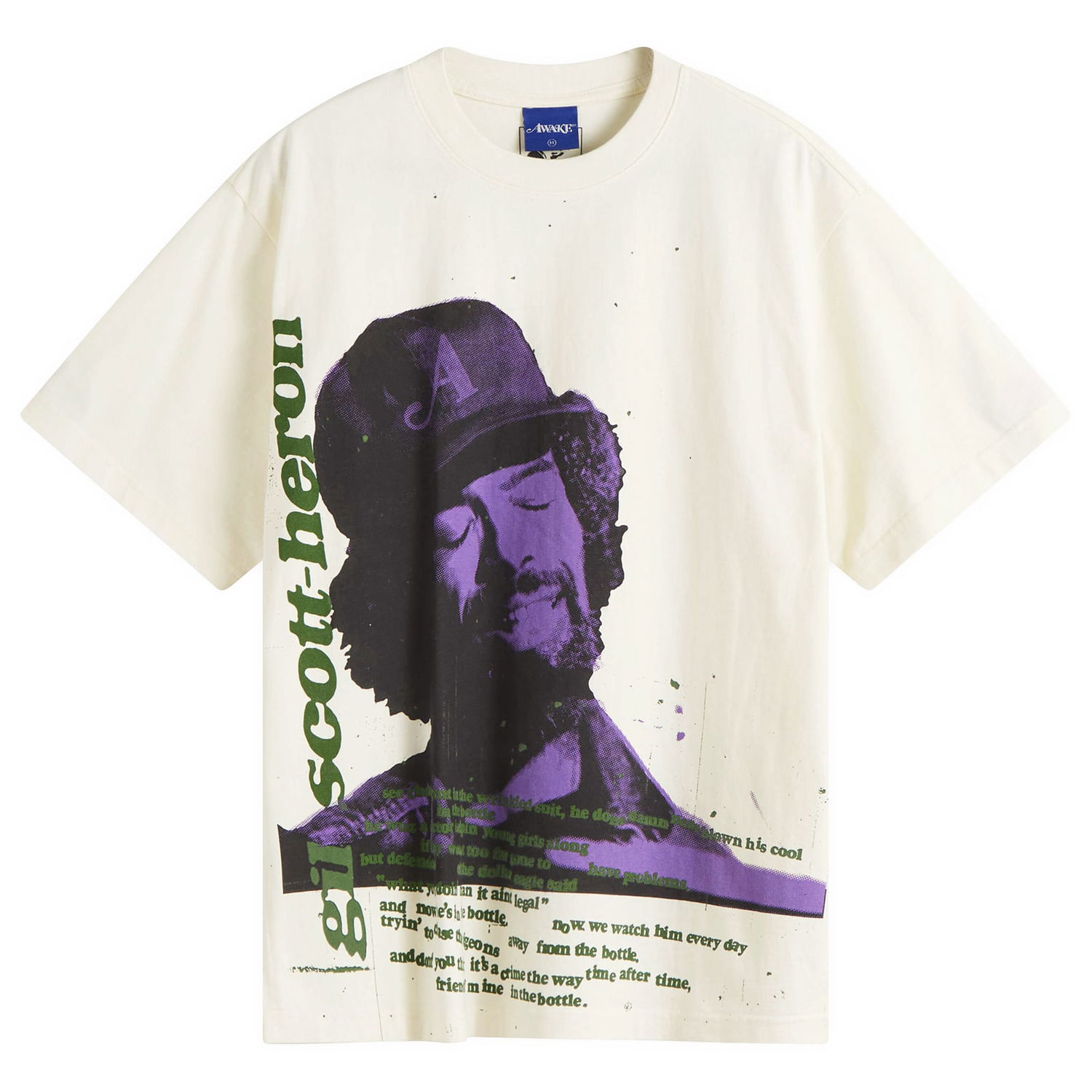 Tričko Awake NY Awake NY Gil Scott Heron Icon T-Shirt, Size Large Biela | AWK-SP25-TS005-CRM, 1