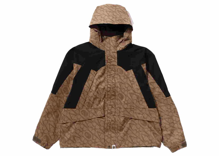 Bunda BAPE BAPE Sport Monogram Snowboard Jacket Beige Hnedá | 1J80-140-057