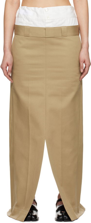 Sukňa Maison Margiela Maison Margiela Cotton Twill Maxi Skirt Béžová | S51MI0002 S54042, 0
