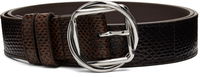 'The Salon' Snake-Embossed Sculptural Buckle Belt