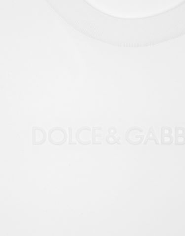 Tričko Dolce & Gabbana Jersey T-shirt With Flocked Detail Biela | F8T00TGDCBQW0800, 3