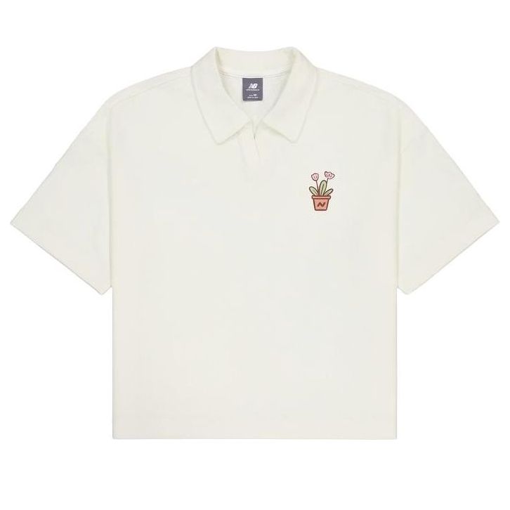 Polo tričko New Balance Floral Print Polo Shirt Biela | NFE26112-IV