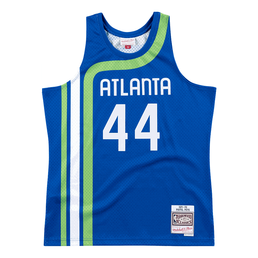 Tielko Mitchell & Ness Atlanta Hawks 1971-72 Swingman Jersey Pete Maravich 44 Modrá | SMJYCP18193-AHAROYA71PMA, 0