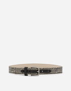 Dolce & Gabbana Canvas Logo Print Belt